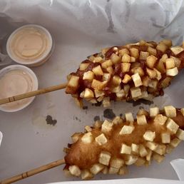 Hot Cheetos Corn Dog