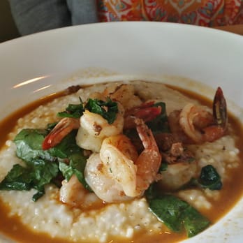 Barrel and Fork - shrimp and grits: chorizo gravy, spinach - Bars Near Me - Cornelius, North Carolina Barrel and Fork - shrimp and grits: chorizo gravy, spinach - Bars Near Me - Cornelius, North Carolina