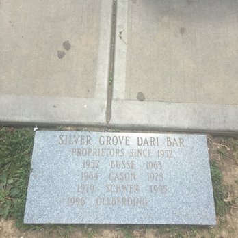 Silver Grove Dari-Bar - plaque on sidewalk - Ice Cream & Frozen Yogurt Near Me - Silver Grove, Kentucky Silver Grove Dari-Bar - plaque on sidewalk - Ice Cream & Frozen Yogurt Near Me - Silver Grove, Kentucky