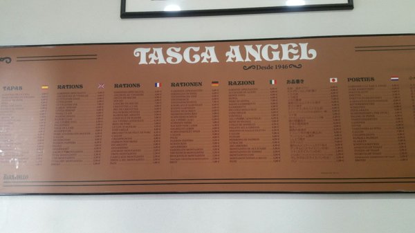 Menu photo 2 Tasca Ángel Valencia, V Menu photo 2 Tasca Ángel Valencia, V