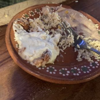 Rosa Madera - Kids bean and cheese burrito, had no beans and was really this and empty. - Mexican Near Me - Santa Ana, California