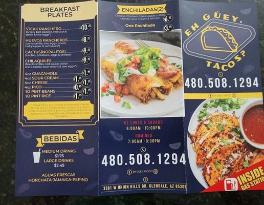 Menu photo 3 Eh Guey Tacos Glendale, AZ