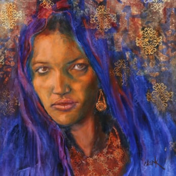 Nomad Gallery - 36 x 36 Oil and gold leaf painting by Leslie Clark - Art Galleries Near Me - Ojai, California Nomad Gallery - 36 x 36 Oil and gold leaf painting by Leslie Clark - Art Galleries Near Me - Ojai, California
