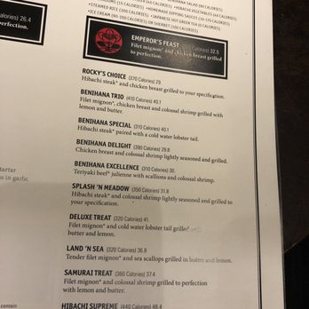 Benihana - Menu - Teppanyaki Near Me - Arcadia, California
