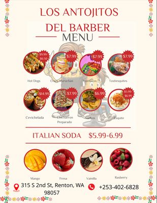 Menu photo 2 Los Antojitos Del Barber Renton, WA Menu photo 2 Los Antojitos Del Barber Renton, WA