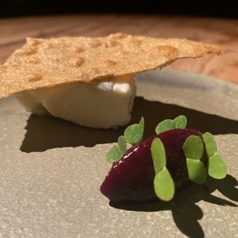 Sierra Mar - Andante Dairy Cheese with Rye Cracker - New American Near Me - Big Sur, California Sierra Mar - Andante Dairy Cheese with Rye Cracker - New American Near Me - Big Sur, California