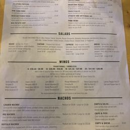 Menu options