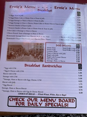 Menu photo 8 Ernie's Roanoke, VA