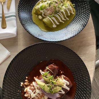 Cantina Monarca - Top: Enchiladas de Cangrejo Bottom: Enchiladas de Hongos - Cocktail Bars Near Me - Bellevue, Washington Cantina Monarca - Top: Enchiladas de Cangrejo Bottom: Enchiladas de Hongos - Cocktail Bars Near Me - Bellevue, Washington