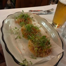 Spicy tuna tartare on corn crisps