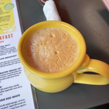 Snooze, an A.M. Eatery - Lavender Latte - Breakfast & Brunch Near Me - Tustin, California Snooze, an A.M. Eatery - Lavender Latte - Breakfast & Brunch Near Me - Tustin, California