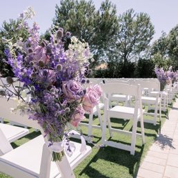 Ceremony aisle flowers Ceremony aisle flowers