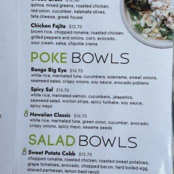 Bango -  menu - Salad Near Me - New Hyde Park, New York