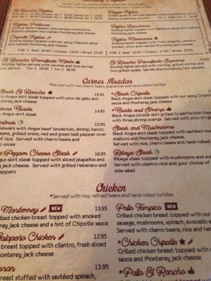 Menu photo 8 El Rancho Mexican Restaurant Houston, TX