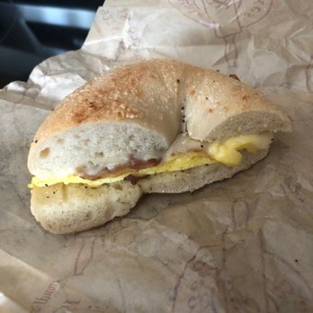 Bagels & Bakes - A "Meat Lovers" on Everything. No, I didn't run it over with my car. - Bagels Near Me - Schenectady, New York