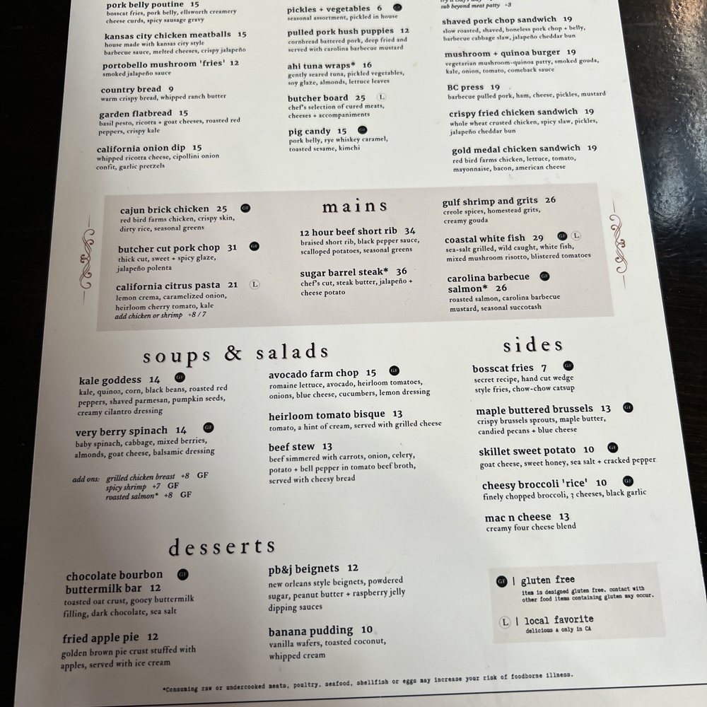 Bosscat Kitchen & Libations - Menu - Bars Near Me - Orange, California Bosscat Kitchen & Libations - Menu - Bars Near Me - Orange, California