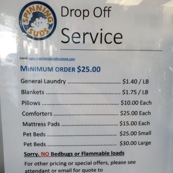 Spinning Suds Laundromat - Drop off service. Minimum order $25. - Laundromat Near Me - Cypress, California