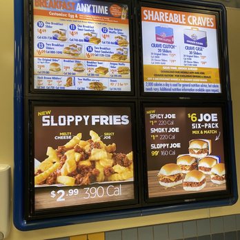White Castle - a menu for a fast food restaurant - Fast Food Near Me - Canton, Michigan