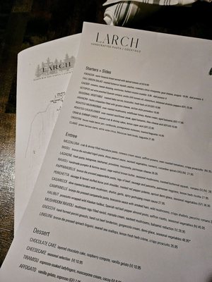Menu photo 6 Larch Leavenworth, WA