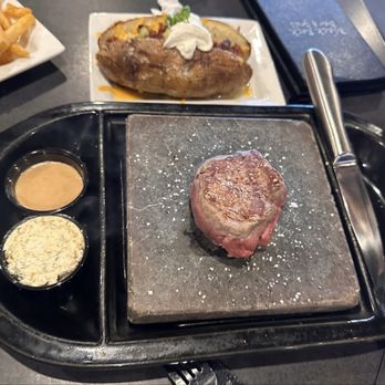 Black Rock Bar & Grill - My fillet and baked potato, which were very tasty. - Steakhouses Near Me - Hagerstown, Maryland