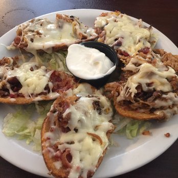 Cali BBQ - The potato skins have pulled pork (no more to say) - Barbeque Near Me - Spring Valley, California