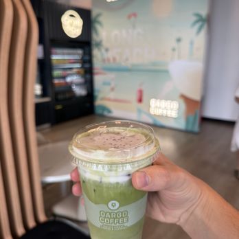Qargo Coffee - Ube Matcha / they do not use dye in their cold foam - Coffee & Tea Near Me - Long Beach, California Qargo Coffee - Ube Matcha / they do not use dye in their cold foam - Coffee & Tea Near Me - Long Beach, California