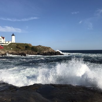Nubble Lighthouse - Nubble Lighthouse and crashing surf. - Landmarks & Historical Buildings Near Me - York, Maine Nubble Lighthouse - Nubble Lighthouse and crashing surf. - Landmarks & Historical Buildings Near Me - York, Maine