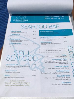 Menu photo 8 Sabal Playa Nayar, NAY