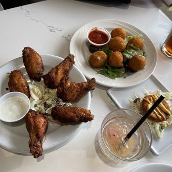 Pear Street Bistro - Happy hour chicken wings, bacon fritters, and crab cake - New American Near Me - Pinole, California Pear Street Bistro - Happy hour chicken wings, bacon fritters, and crab cake - New American Near Me - Pinole, California