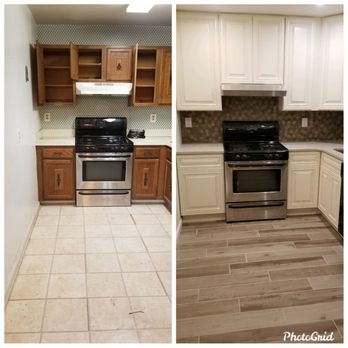 L&R Contractors - Old kitchen vs new - General Contractors Near Me