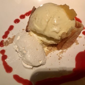 Canoe - Peach dessert - New American Near Me - Atlanta, Georgia