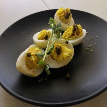 Flying Machine Oyster Bar - Deviled eggs - Burgers Near Me - Wrightsville Beach, North Carolina