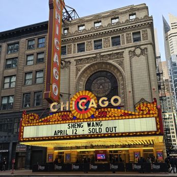 Chicago Theatre - View of theatre from across the street - Performing Arts Near Me - Chicago, Illinois Chicago Theatre - View of theatre from across the street - Performing Arts Near Me - Chicago, Illinois