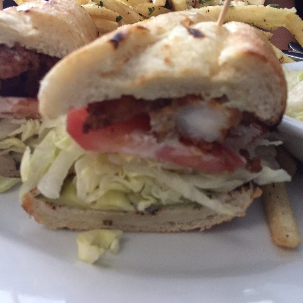 Engine Co No 28 - Shrimp Po'Boy up close - American Near Me - Los Angeles, California Engine Co No 28 - Shrimp Po'Boy up close - American Near Me - Los Angeles, California