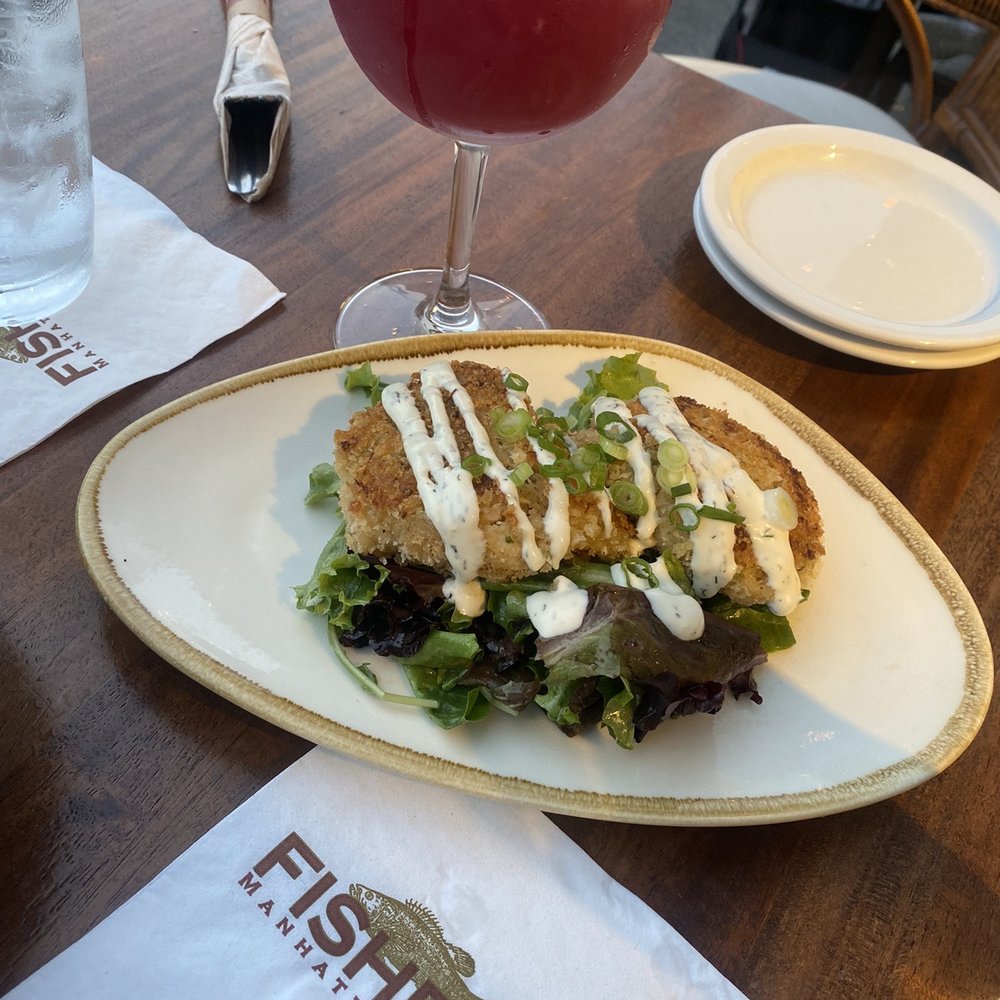 FishBar - Pan Sauteed Crab Cakes & Sangria - Seafood Near Me - Manhattan Beach, California
