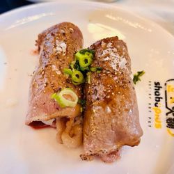 Shabu Plus Rotary Hot Pot Wicker Park - Wagyu sushi