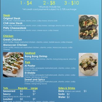 Chili Lime - a menu for a mexican restaurant - Food Trucks Near Me - Anoka, Minnesota