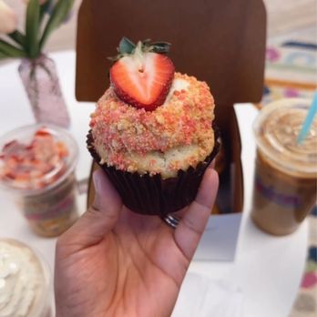 Frosted Bakehouse - The most delish strawberry crunch cupcake! - Bakeries Near Me - Phoenix, Arizona