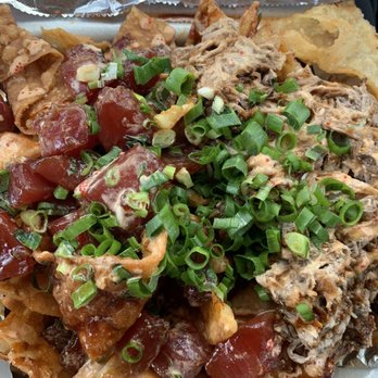 Kehau's Kitchen - Kalua pig / poke nachos - Hawaiian Near Me - Aiea, Hawaii Kehau's Kitchen - Kalua pig / poke nachos - Hawaiian Near Me - Aiea, Hawaii