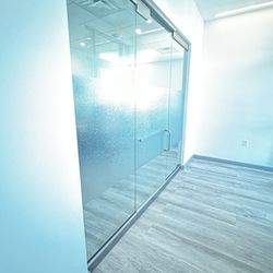 Star Sleep & Wellness - Star Sleep & Wellness in Denton - Inside - Hallways showing treatment rooms with modern privacy glass