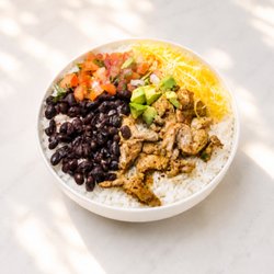 Chanos Latin Kitchen - Rice bowl with ancho marinated chicken