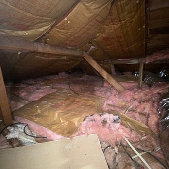 Attic Heroes - Before- the while attic was a mess! Old rat feces and old ripped up insulation. - Insulation Installation Near Me - San Diego, California