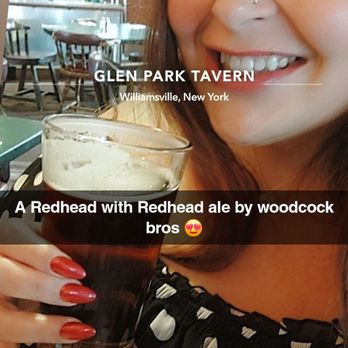 Glen Park Tavern - Redhead drinking redhead by woodcock bros - American Near Me - Williamsville, New York Glen Park Tavern - Redhead drinking redhead by woodcock bros - American Near Me - Williamsville, New York