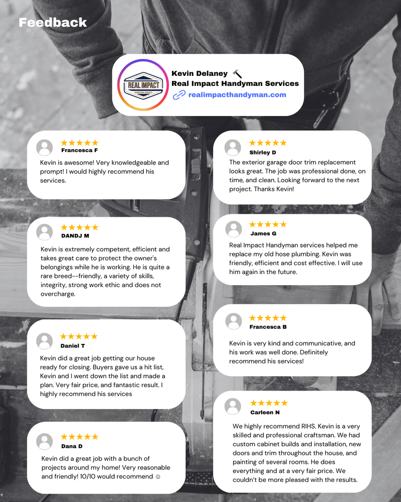 Slide of Real Impact Handyman Services