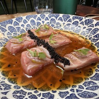Causa Amazonia - 14 day aged fatty tuna, with passion fruit sauce. Good but not worth $90 good. - Tapas/Small Plates Near Me - Washington, DC, District of Columbia Causa Amazonia - 14 day aged fatty tuna, with passion fruit sauce. Good but not worth $90 good. - Tapas/Small Plates Near Me - Washington, DC, District of Columbia