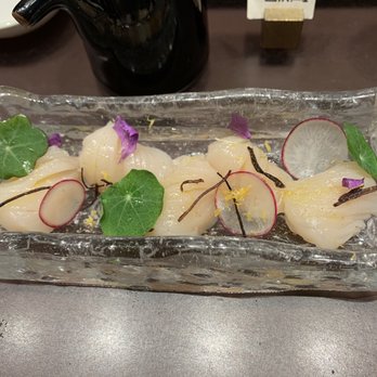 Namo - Scallop sashimi with uni dust - Japanese Near Me - Dallas, Texas Namo - Scallop sashimi with uni dust - Japanese Near Me - Dallas, Texas
