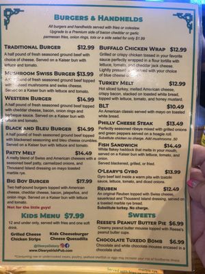 Menu photo 3 O'leary's Irish Pub Debary, FL Menu photo 3 O'leary's Irish Pub Debary, FL