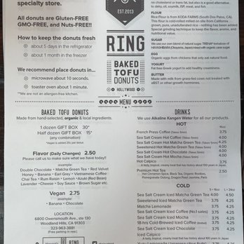 Ring Donuts - Menu - Donuts Near Me - Los Angeles, California Ring Donuts - Menu - Donuts Near Me - Los Angeles, California