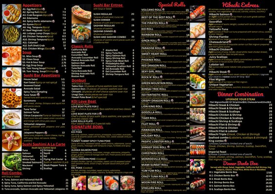 Menu photo 8 Koi Steakhouse & Sushi Bar Monroeville, PA