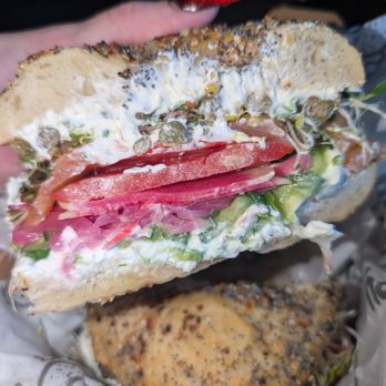 Hank's Bagels - #3 Nova Lox on an everything bagel - Coffee & Tea Near Me - Burbank, California Hank's Bagels - #3 Nova Lox on an everything bagel - Coffee & Tea Near Me - Burbank, California
